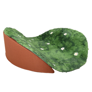<span class=keywords><strong>Tapis</strong></span> rond premium en peluche peu encombrant avec deux coins, motif floral, pour salon, chambre et salle de jeux - Product Image 1