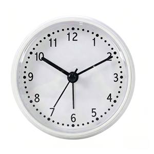 Reloj despertador analógico de cuarzo silencioso, redondo, blanco, de 4 pulgadas, con sonido de crescendo, para oficina y hogar - Product Image 2