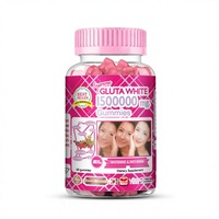 Gluta White 1500mg pour éclaircir la peau, réduit les rides et unifie le teint, favorise la production de collagène pour une peau hydratée, Gommes de Gluta