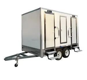 Trailer de banheiro de luxo mais vendido, trailer de banheiro portátil de luxo para celular