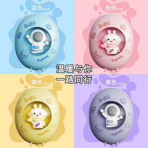 Calentador de manos con diseño de gato rosa, portátil, mini, recargable por USB, con luz de siete colores para uso en clima frío - Product Image 4