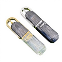 Flacon de parfum de luxe Diya 100 ml, vide, design original unique, personnalisable, avec pulvérisateur à pompe, corps en verre, estampage à chaud