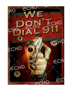 Pistola Vintage targa di ferro pubblicità segno di latta retrò caccia pistola segno metallo negozio decorazione da parete cacciatore decorazioni per la casa - Product Image 3