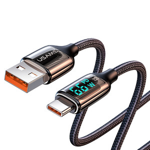 USAMS Nuovo SJ544 <span class=keywords><strong>Cavo</strong></span> di Ricarica Tipo C con Display Digitale 6A Ricarica Rapida Intrecciato per <span class=keywords><strong>Caricabatterie</strong></span> <span class=keywords><strong>IPHONE</strong></span> 1,2m - Product Image 4