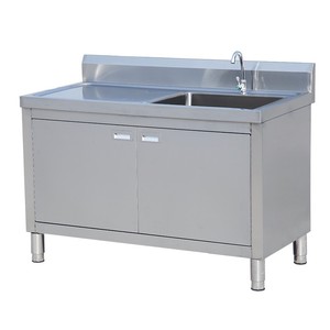 Vendita calda 304 in acciaio inox singolo ciotola lavello da cucina con bordo di scarico e vassoio per Home Restaurant - Product Image 5