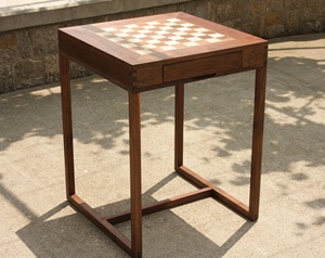 Étagère <span class=keywords><strong>de</strong></span> <span class=keywords><strong>rangement</strong></span> en bois avec tiroir, table d'échecs pliable, organisateur pour pièces <span class=keywords><strong>de</strong></span> jeu et meubles <span class=keywords><strong>de</strong></span> <span class=keywords><strong>jeux</strong></span> <span class=keywords><strong>de</strong></span> société - Product Image 1