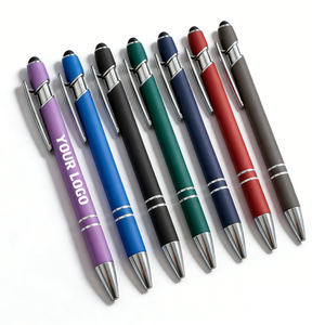 个性化钢笔批发圆珠笔触控笔促销商务礼品廉价金属触控笔圆珠笔空白圆珠笔 - Product Image 1
