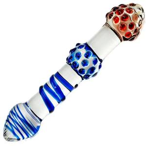 Dildo Kaca 21cm Dengan Kepala Ganda Mainan Seks untuk Wanita - Product Image 5