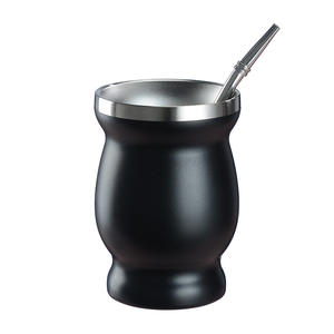 Commerce extérieur nouvelle tasse en acier inoxydable à double paroi de 8oz tasse en forme de <span class=keywords><strong>gourde</strong></span> avec paille et brosse - Product Image 6