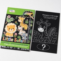 Livre de papier à gratter personnalisé, papier holographique DIY, animaux à gratter, papier à gratter magique changeant de couleur