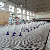 Op maat gemaakte lichtrode geribbelde glazen eierdopjes, steelloze wijnglazen, tumbler voor feestdagen, bar, feestjes, vaatwasserbestendig