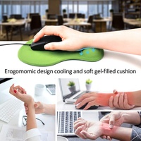 Repose-poignets en mousse à mémoire de forme pour clavier et souris en gel de silice avec supports de poignet en silicone