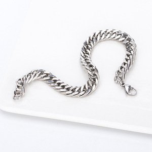 Unisex <b>Titanium</b> Steel Chain Bracelet Geometric Link Design Fashion Jewelry for Men Women Hip Hop Punk Style - Product Image 3