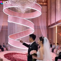 LEDA Nouveau produit moderne pour la décoration d'événements et de fêtes, bande lumineuse transparente givrée, ruban lumineux RGB givré pour mariage