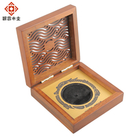 Boîte à monnaie en bois artisanale de luxe avec gravure laser, logo personnalisé, rangement pour cadeaux commémoratifs haut de gamme