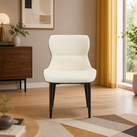 Chaise de salle à manger au design minimaliste à prix d'usine mobilier moderne hôtel restaurant de luxe chaises de salle à manger nordiques en cuir et métal