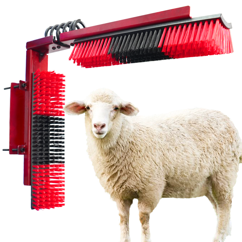 VidaXL Brosse Pour Bétail Murale Noir Et Blanc 84x10x91 Cm - Outil Hygiène Et Soins Animaux Ferme