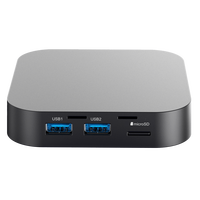 Mini ordenador Zkmagic Intel sin ventilador, 2GB, 32GB, EMMC, Windows 10 Pro, Ubuntu16.04, 4K, HDMI1.4
