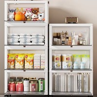 Caixa de Armazenamento Plástica Multifuncional de Grande Capacidade com Tampa Flip-Top para Lanches e Brinquedos