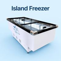Congélateur d'îlot pour supermarché, réfrigérateur commercial pour aliments surgelés, vitrine de présentation pour glaces, armoire réfrigérée