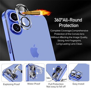 ตัวป้องกันเลนส์กล้องสำหรับ <span class=keywords><strong>iPhone</strong></span> 16 16 Plus เลนส์กล้องวงกลมสีดำใส + เลนส์กล้องทรงกลมสำหรับ <span class=keywords><strong>iPhone</strong></span> 16 <span class=keywords><strong>Pro</strong></span> <span class=keywords><strong>Max</strong></span> 2024 - Product Image 4