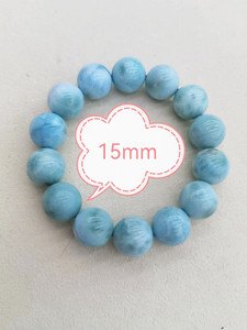 Wholesale Natural Smooth Charm Gemstone <strong>Larimar</strong> Round Shape Loose Beads <strong>Bracelet</strong> for <strong>Jewelry</strong> Making - Product Image 6