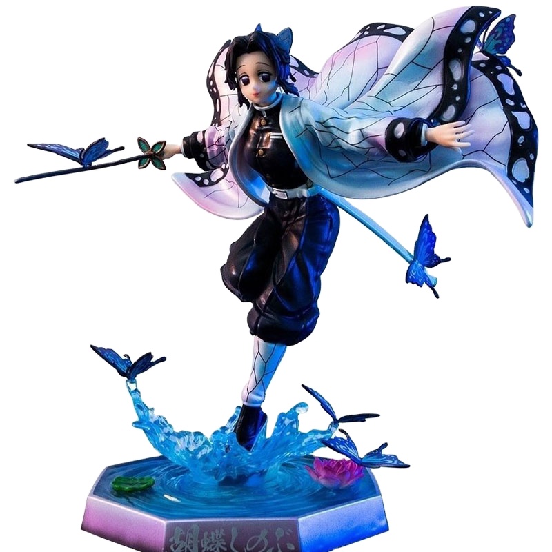 Kochou Shinobu, statuetta in posizione al ginocchio, anime, statuetta di Kochou Shinobu, modellino da collezione per decorazione desktop, regali, 10 cm, PVC