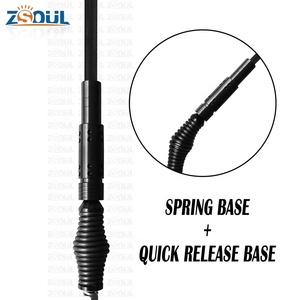 Cột Cờ An Toàn Khai Thác Mỏ 8/10/12FT Với Khung Lò Xo Nặng Và Ăng-ten Cờ Phản Quang Với Đèn <span class=keywords><strong>LED</strong></span> Trên Cùng Cho Máy Xúc Xe Tải - Product Image 6