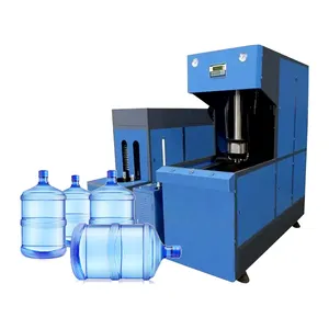 Máquina de soplado semiautomática de 4 cavidades para botellas de agua de mascotas, máquina de soplado de botellas de plástico