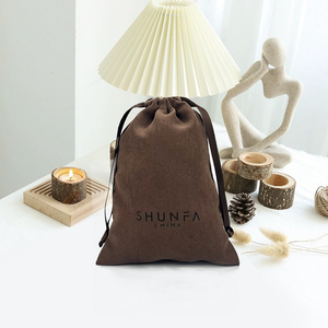 Bolsas de joyería de embalaje de almacenamiento de regalo grande personalizadas de lujo bolsa de cordón de terciopelo de polvo de gamuza personalizada con logotipo - Product Image 6