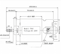 Moteur CC à balais de charbon Goodluck GL Wire Connection F Class CCW 7912/7512 230V 15000RPM Haute puissance 100W Cadre 42mm Certifié CE