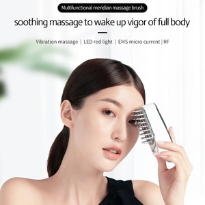 Custom logo EMS Rechargeable Hair <b>Scalp</b> Devices Head <b>Massager</b> <b>Brush</b> - Product Image 3