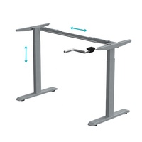 Cadre de bureau ergonomique à 2 étages, manivelle manuelle à double jambe, réglable en hauteur, mobilier de bureau au design moderne pour usage domestique