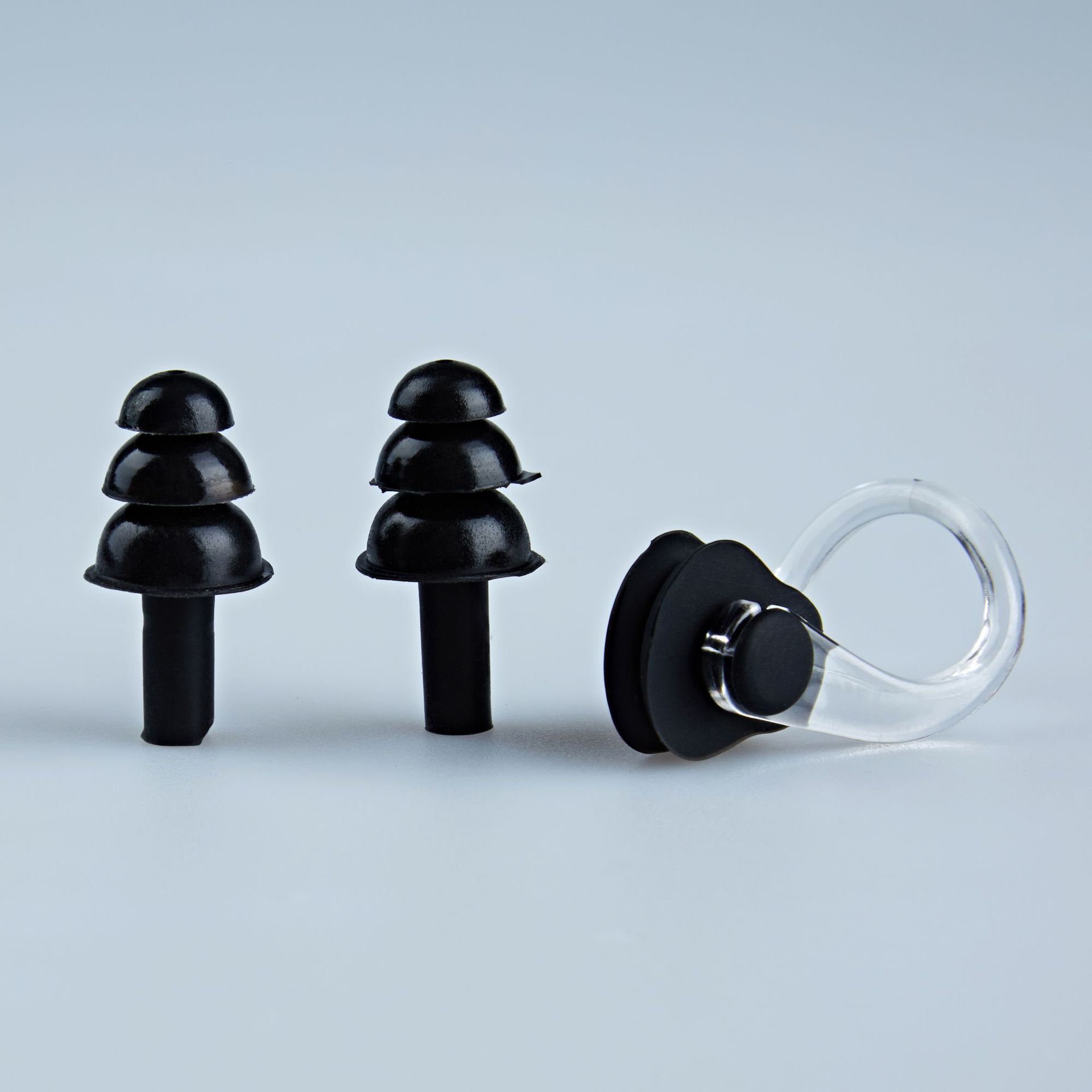 Black - Earplug + nose clip box set