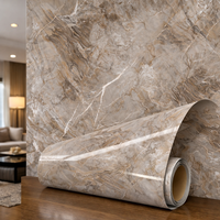 Panneaux muraux en PVC imperméables effet marbre 3D pour projets de rénovation d'hôtels