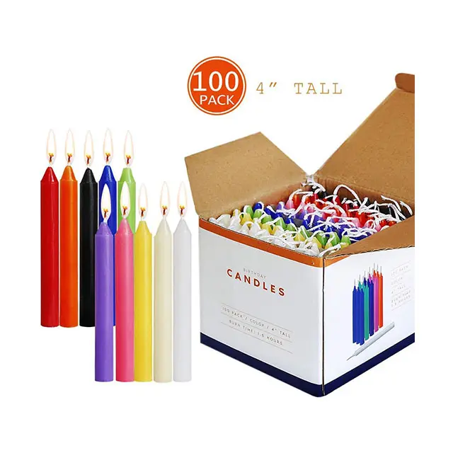 Amazon Hot Sale 100 in 1 Wedding Christmas Gift Set Party Decoration Supplier Spell Candles Birthday Cake Candles