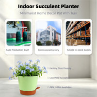 Pots de fleurs modernes intelligents à arrosage automatique, en plastique PP durable, avec trous de drainage, design minimaliste, capacité de 3,23 L