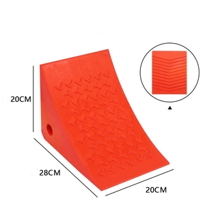 Triangle voiture roue <span class=keywords><strong>cale</strong></span> forte charge portant PU Portable bouchon anti-dérapant véhicule Parking voiture roue cales - Product Image 3