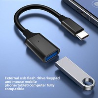 Adaptateur de prise OTG en aluminium Super Speed 5Gbps Type C mâle vers câble de données USB 3.0 avec lumière LED pour téléphone intelligent tablette ordinateur portable