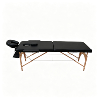 Lit de massage thaïlandais moderne pliable en bois massif de qualité supérieure avec appui-tête intégré et éponge haute densité pour spa, salon de beauté, hôtel et salle de sport