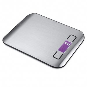 เครื่องชั่งน้ำหนักอิเล็กทรอนิกส์ 5 กก. เครื่องชั่งครัวพร้อมจอ LCD มีไฟส่องหลัง ทำจากสแตนเลส เครื่องชั่งอาหารดิจิตอลอัจฉริยะ ใช้แบตเตอรี่ - Product Image 2