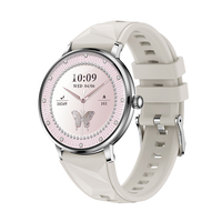 Direct Usine Nouvelle Smartwatch AK107 2026 Écran AMOLED 1,19'' Appel Bluetooth IPX8 Silicone Fréquence Cardiaque SpO2 Tension Artérielle Multi-Sports Fitness Sommeil Musique Femme