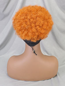 Perruque <span class=keywords><strong>Courte</strong></span> <span class=keywords><strong>Coupe</strong></span> Pixie Afro Bouclée avec Bandeau <span class=keywords><strong>Cheveux</strong></span> Humains Brésiliens Remy Perruque Bob sans Colle ni Dentelle Entièrement Faite à la Machine <span class=keywords><strong>pour</strong></span> Femme - Product Image 2