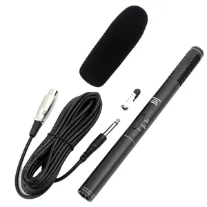 Micro Phỏng Vấn Cho Điện Thoại Di Động Camera Không Dây Mikrofon Shortgun Microphone Xlr