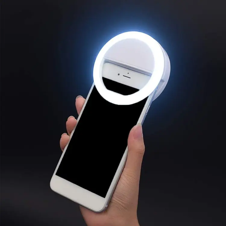 KINGSTAR Mobile Phone Led Selfie Ring Light Clip On usb Rechargeable Circle Small Make Up Selfie Led Ring Light For Phone