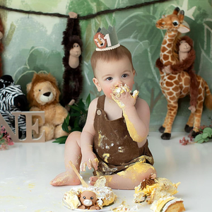 Décoration de fête d'anniversaire pour enfants, couronne de lion pour bébé d'un an, élégante coiffe - Product Image 6