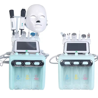 Stylo à oxygène portable 9 en 1 avec microdermabrasion à l'hydrogène, machine de beauté pour la peau à bulles fines avec poignée BIO, machine de salon