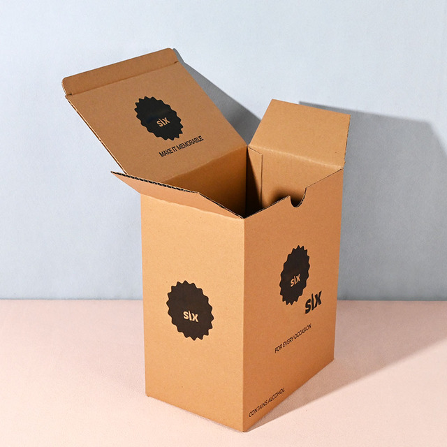 Box Printing Custom for RoHS Certified Matt Lamination Corrugated Cardboard Paper Beverage Alcohol Bottle Packaging Box