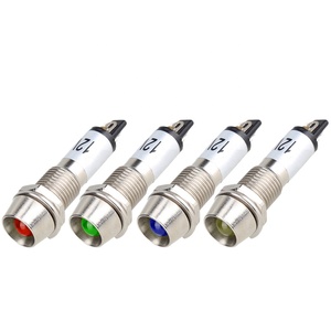 <span class=keywords><strong>XD8</strong></span>-1 8mm โลหะ LED Dash ไฟแสดงสถานะไฟสัญญาณ 12 V - Product Image 1