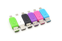 Lector de tarjetas 2 en 1, USB OTG, Micro USB, OTG, TF/SD, extensión de teléfono, adaptador USB C OTG